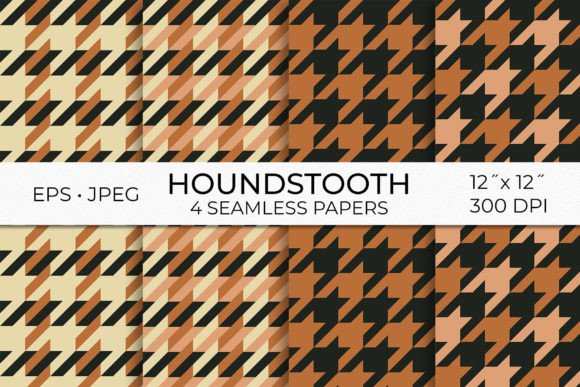 Download Classic Houndstooth Digital Paper Set - Digital paper set Collection