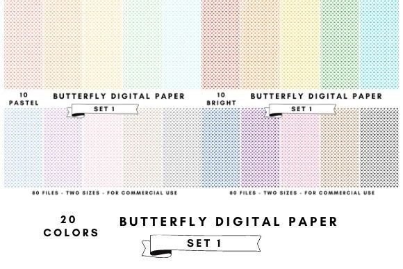 Download Butterfly Digital Paper Set 1 - Digital paper set Collection
