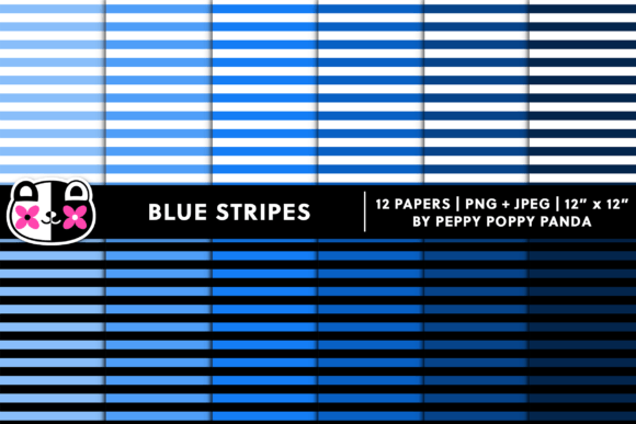 Download Cute Blue Stripes Pattern Digital Paper - Stripes pattern Collection