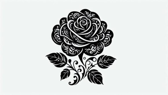 Download Dark Black Rose, Elegant Curves Intact - Curves Collection