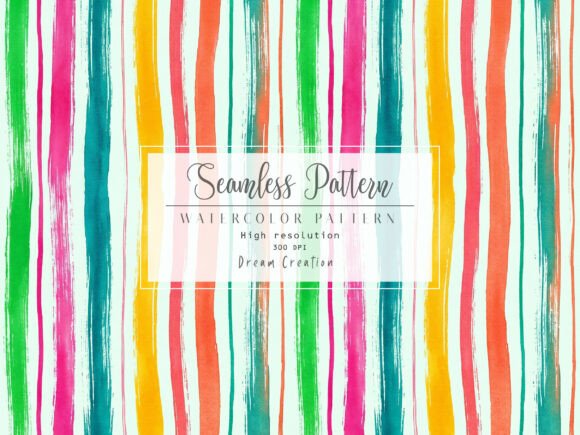 Download Watercolor Rainbow Stripes Pattern - Stripes pattern Collection